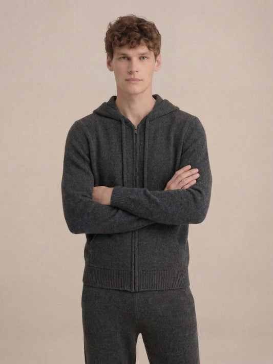 Noreli Signature Set Dark Grey | Hooded Knit Set