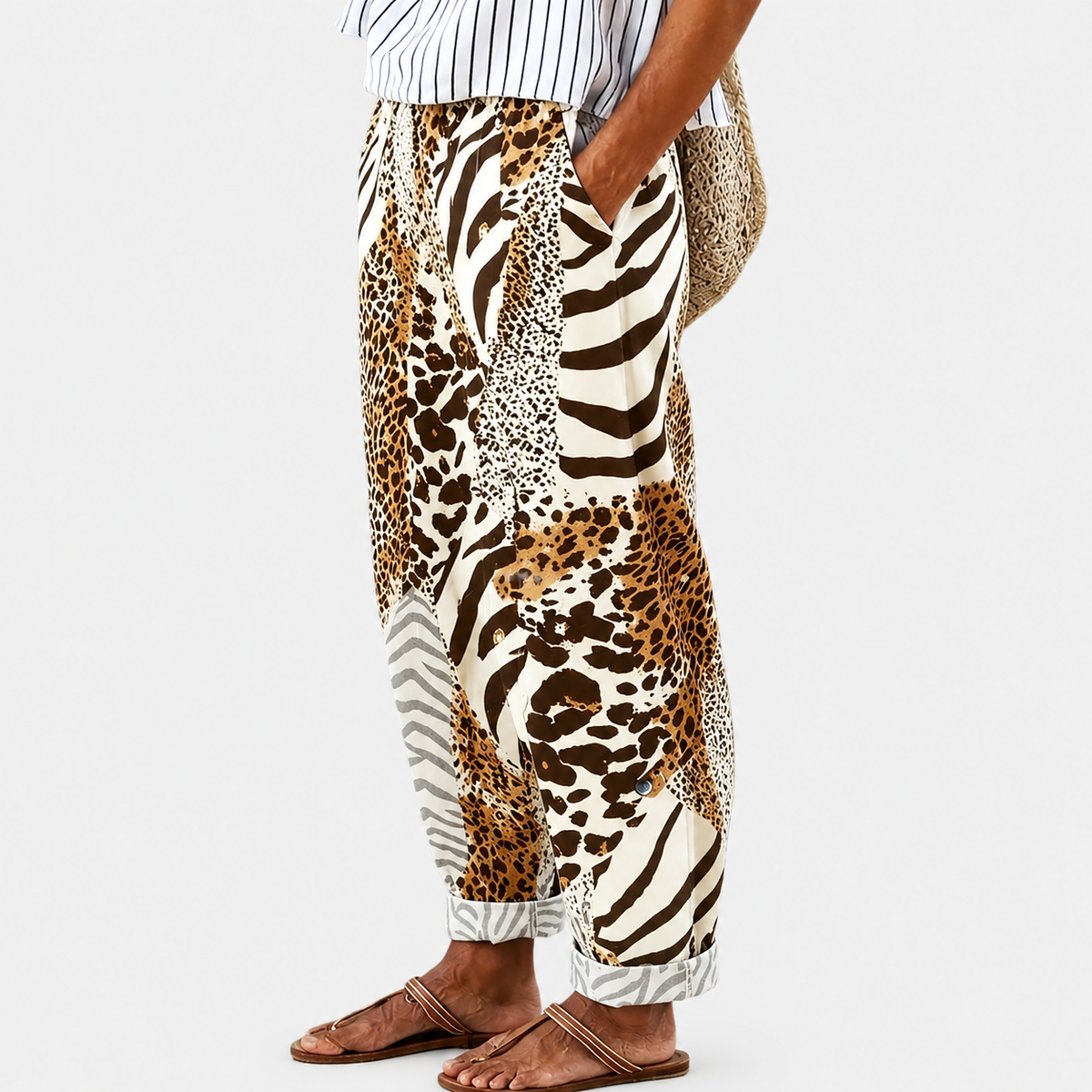 Pantalón estampado mosaico