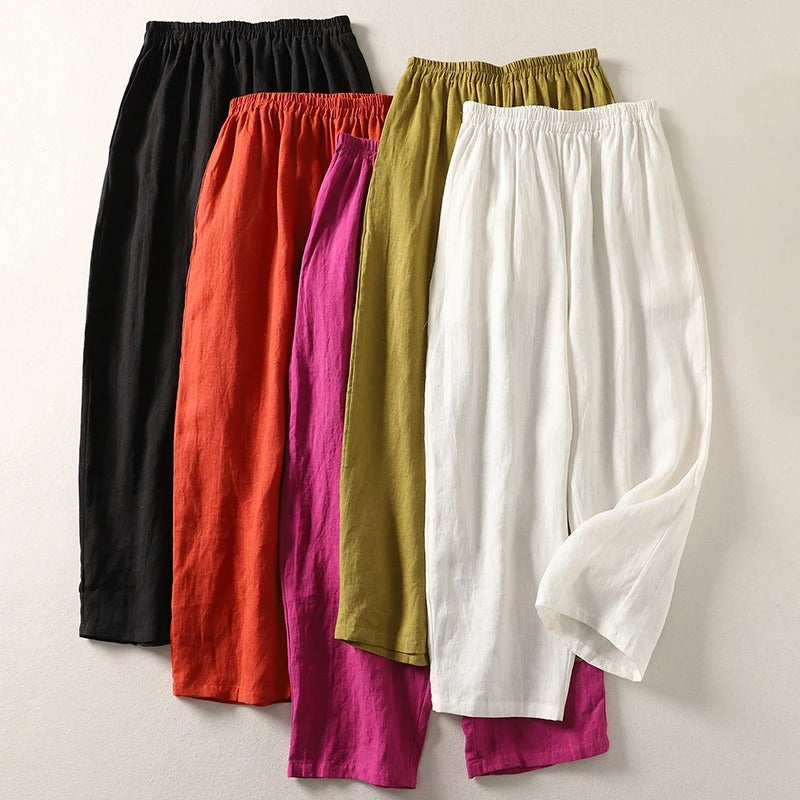 Pantalón de algodón y lino