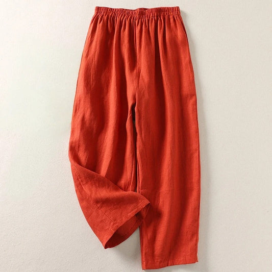 Pantalón de algodón y lino