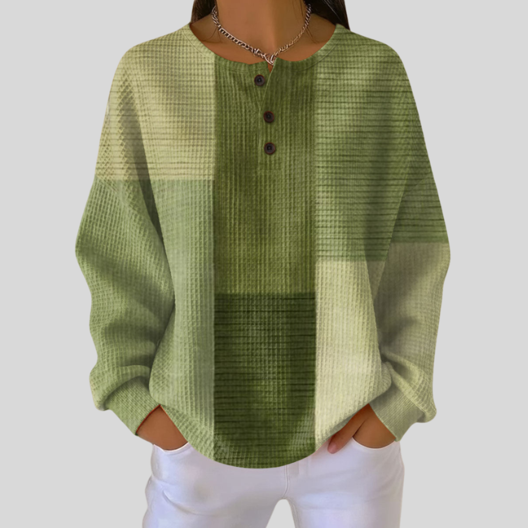 Jersey de punto con detalle botones Henley