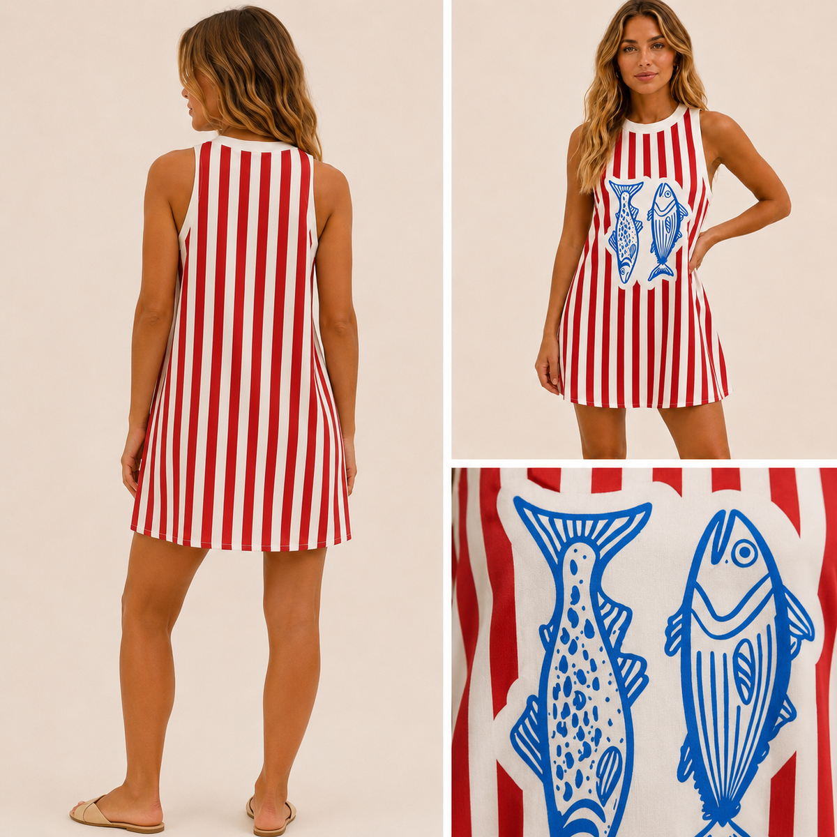 Vestido corto de lino