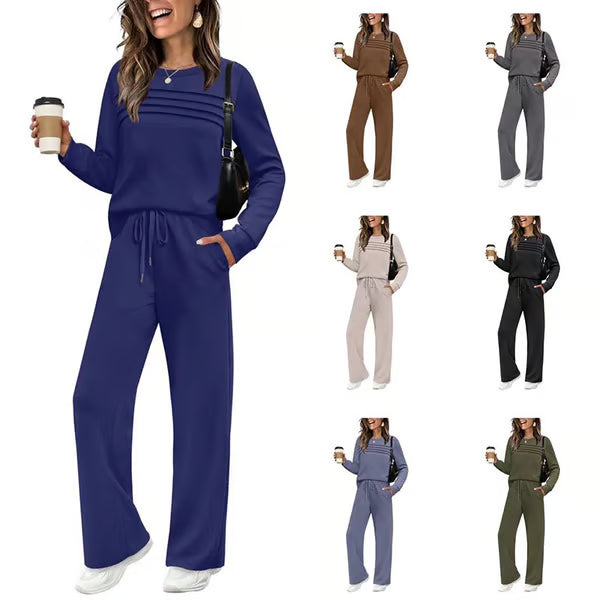 Conjunto de punto con pantalón de cordón