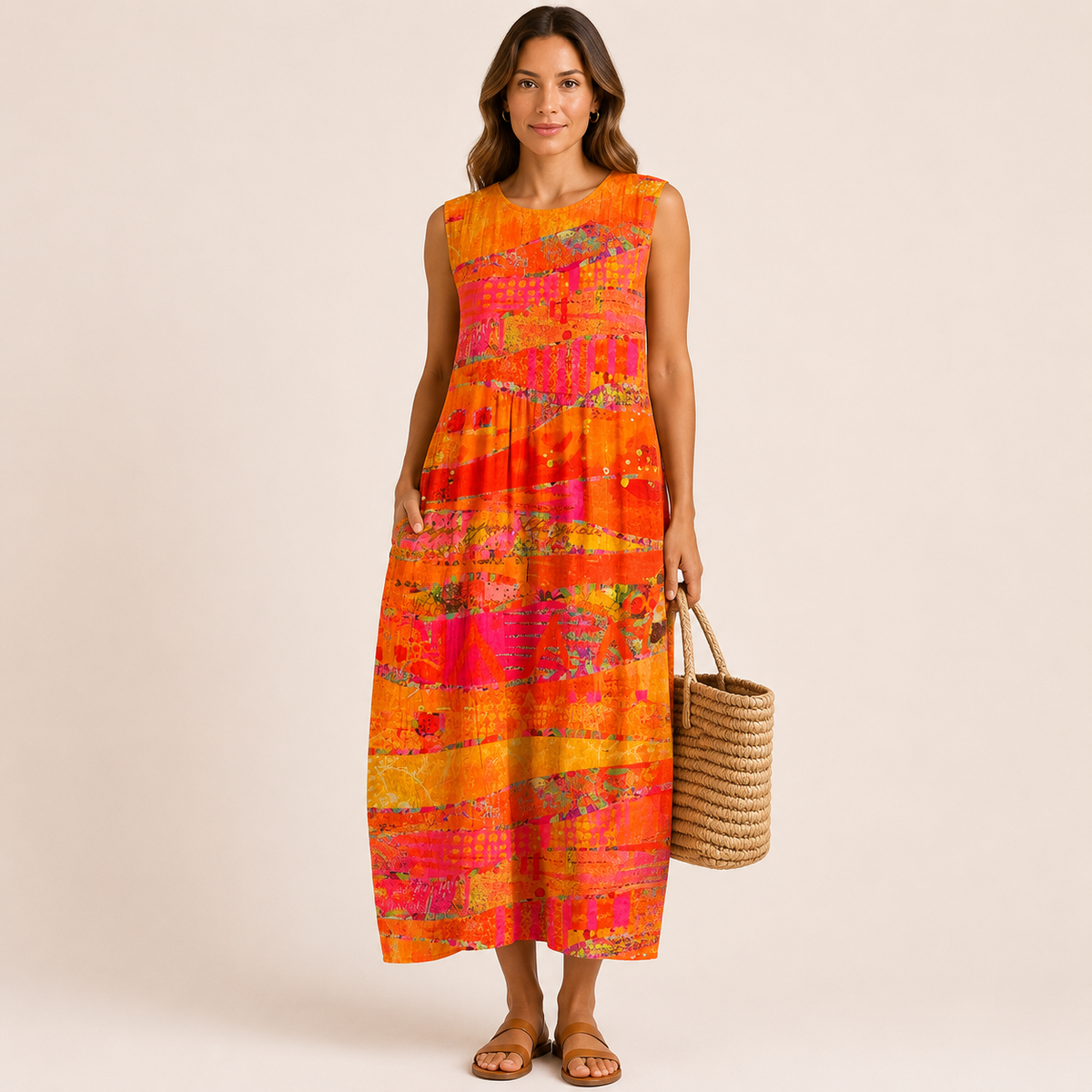Vestido midi atardecer
