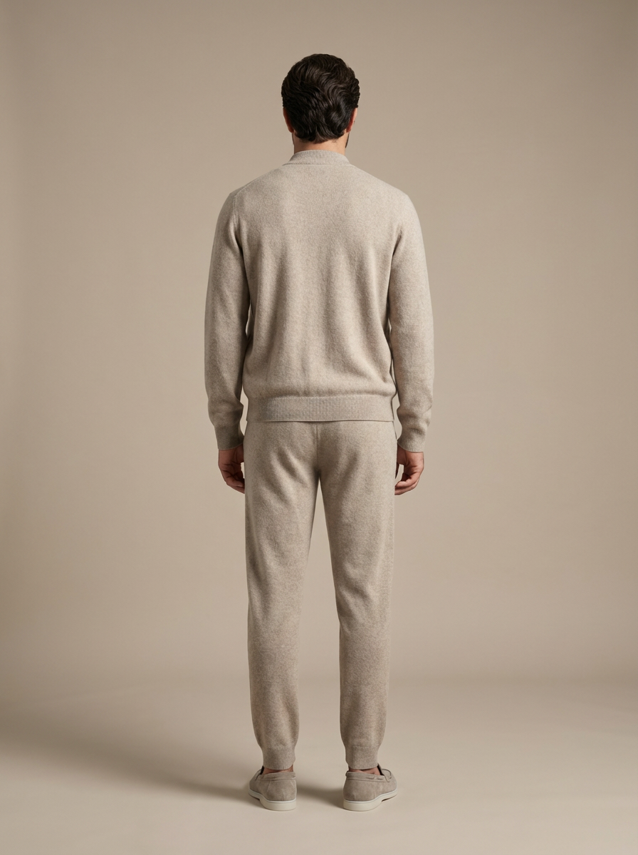 Norio Signature Set Beige | Two-Piece Knit Set