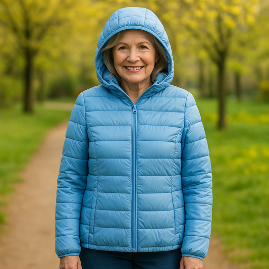 Chaqueta de primavera, azul claro