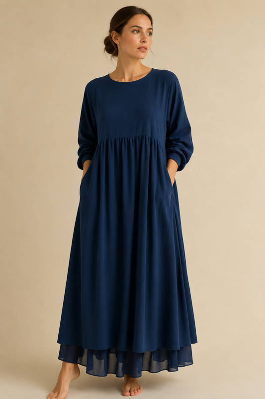 Vestido maxi relajado y elegante