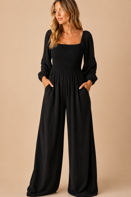 Mono elegante de pierna ancha