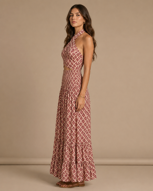 Conjunto elegante con hombros al descubierto