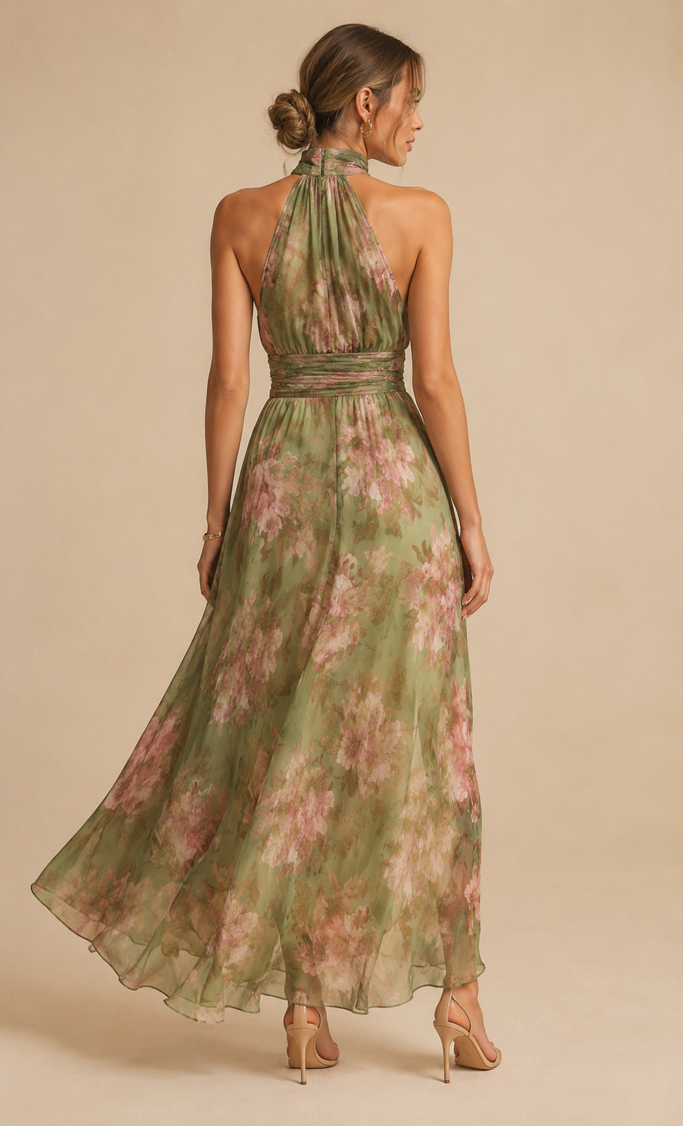 Vestido largo de flores