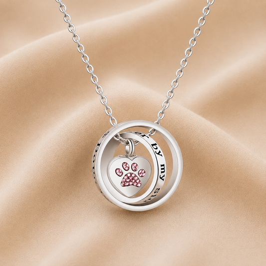 Collar de urna con huella de mascota