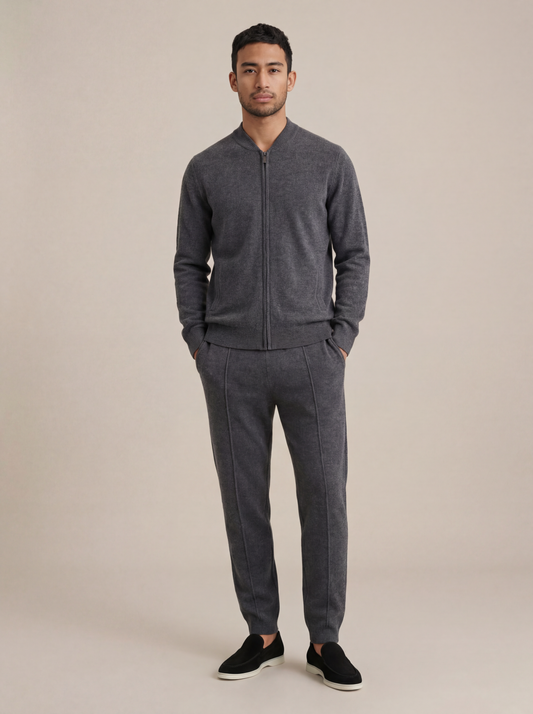 Norio Signature Set Dark Grey | Two-Piece Knit Set