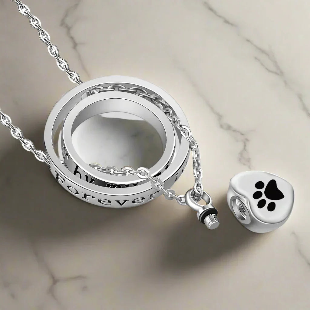 Collar de urna con huella de mascota