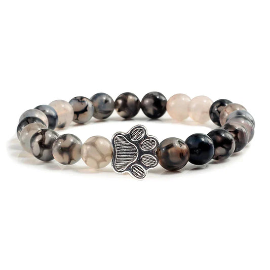 Pulsera de cuentas con encanto de pata