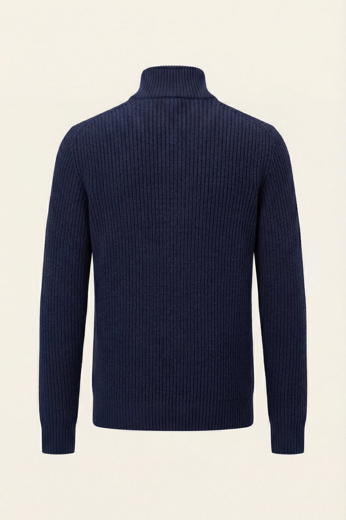 Sandron Zip Knit Navy | Ribbed Zip-Up Knit