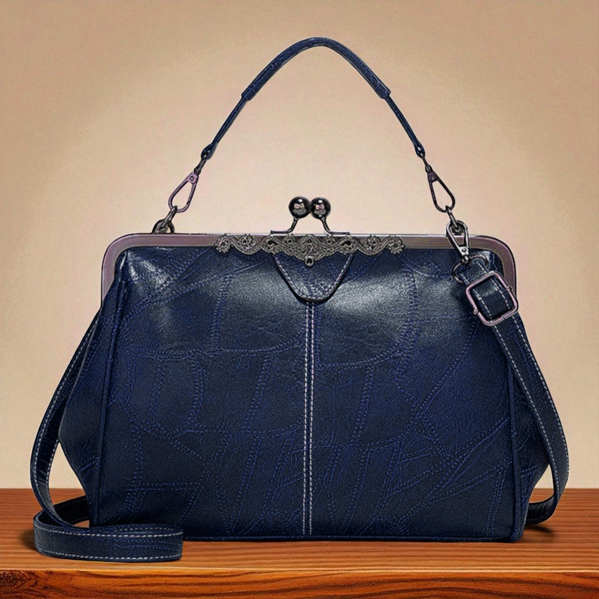 Bolsa vintage con cierre kiss-lock
