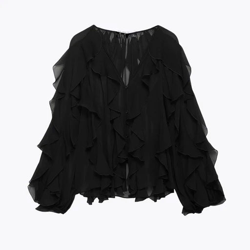Blusa con volantes