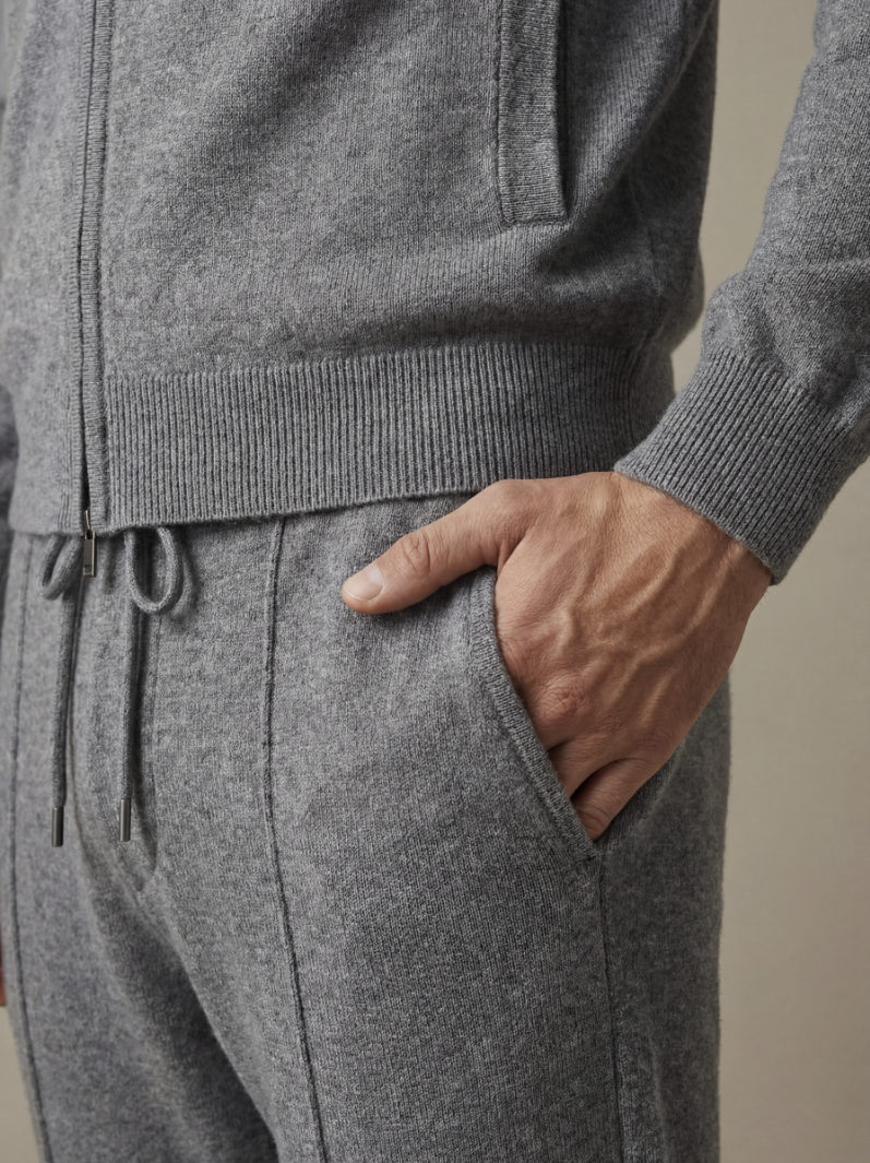 Norio Signature Set Light Grey | Two-Piece Knit Set