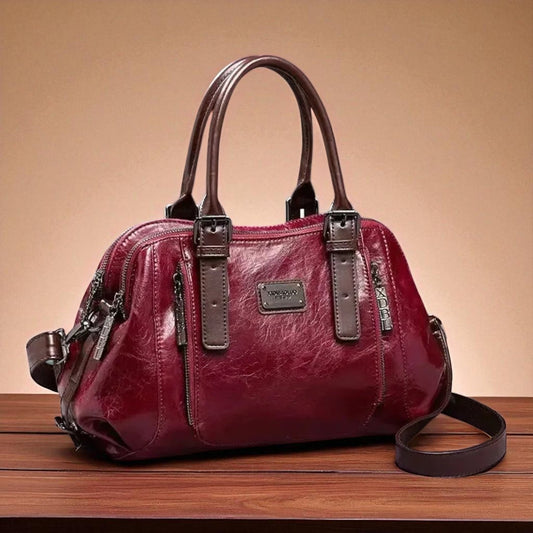 Bolsa de hombro de piel
