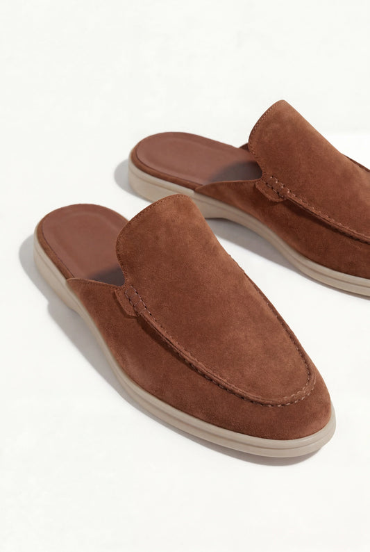 Suede Yacht Loafer Camel | Slip-On Boat Loafer