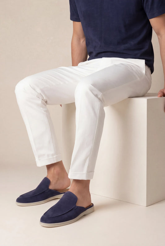 Suede Yacht Loafer Navy | Slip-On Boat Loafer