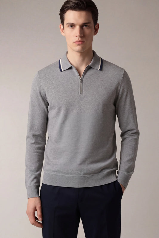 Extrafine City Polo Grey