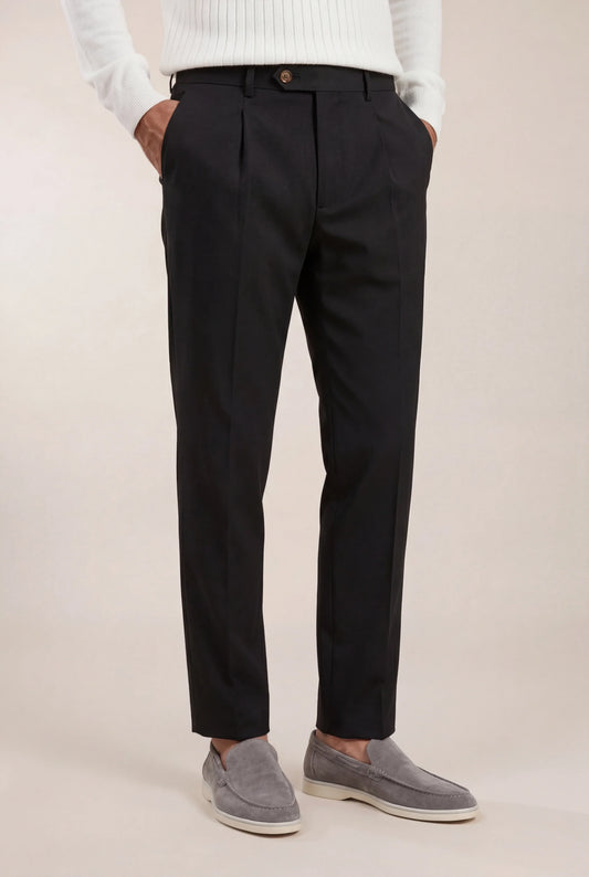 Luca Trousers Black | Elegant Tailored Trousers