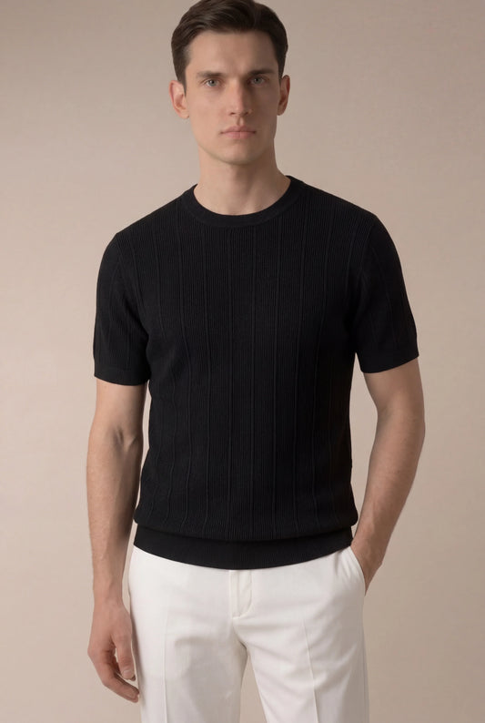 Aurelio T-Shirt Black | Elegant Essential Tee