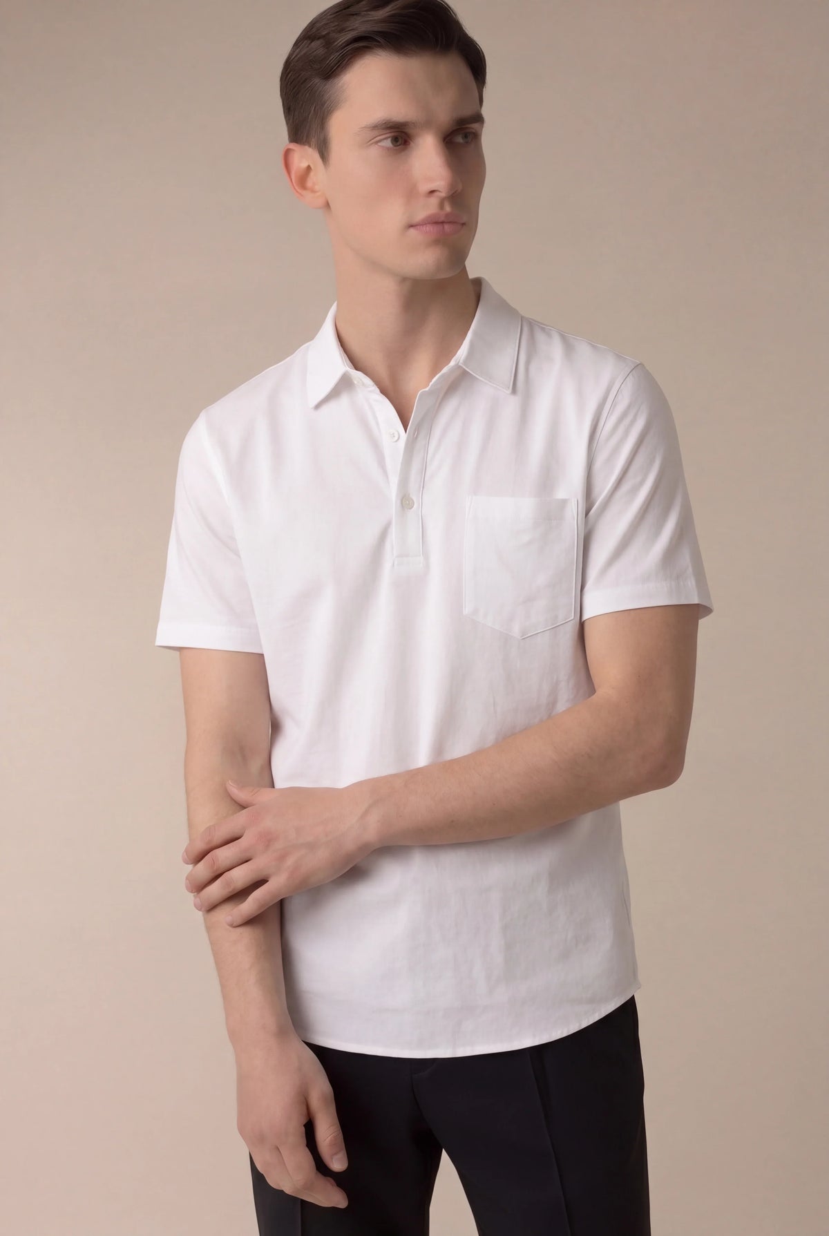 White Ponza Shirt | Linen Popover Shirt