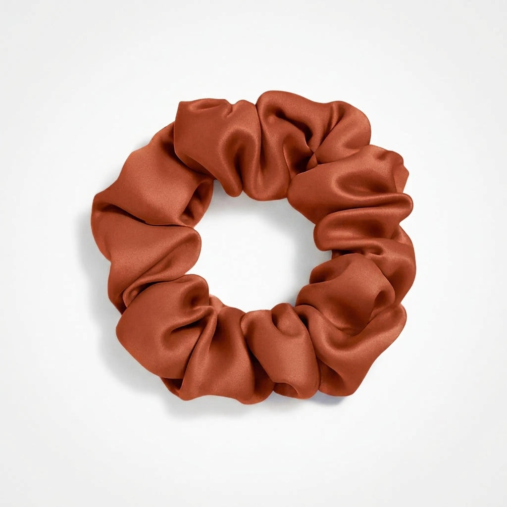 Silk Scrunchie in Terra Cotta
