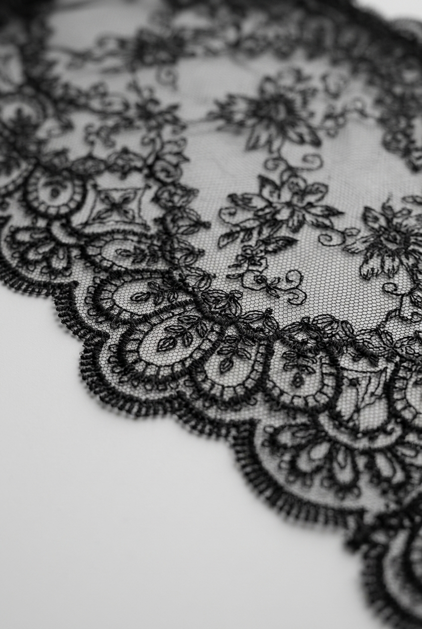 Sculpted Lace | Garter Lingerie Set in Black