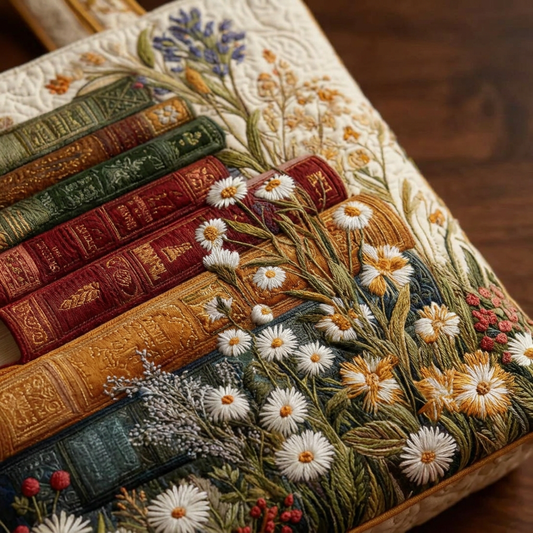 Bolso de mano acolchado con motivo floral