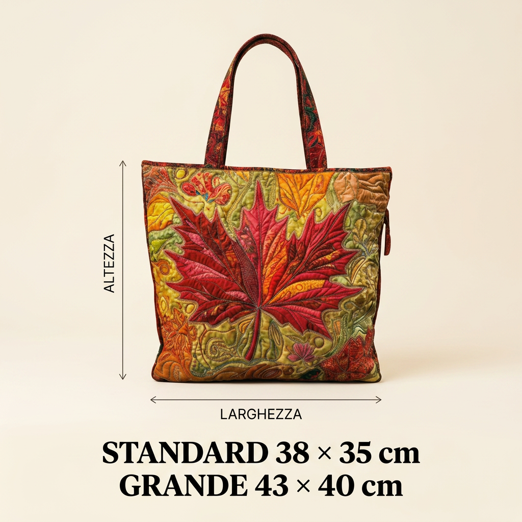 Bolso acolchado con motivo de arce