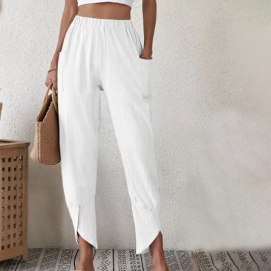Pantalón con efecto desgastado