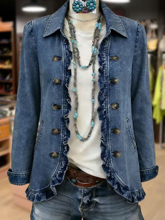 Chaqueta vaquera con volantes