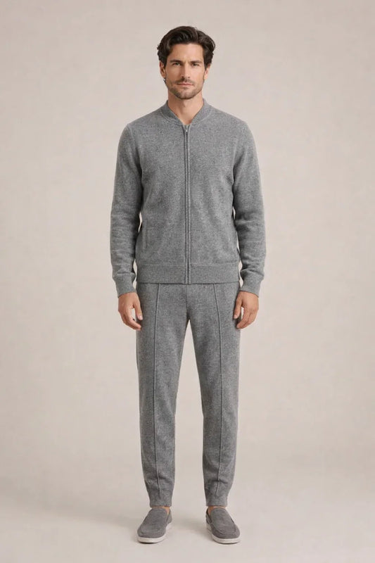 Norio Signature Set Light Grey | Two-Piece Knit Set