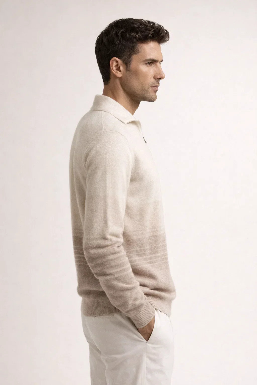 Lionel Voyager Zip-Up | Cashmere Half-Zip Sweater