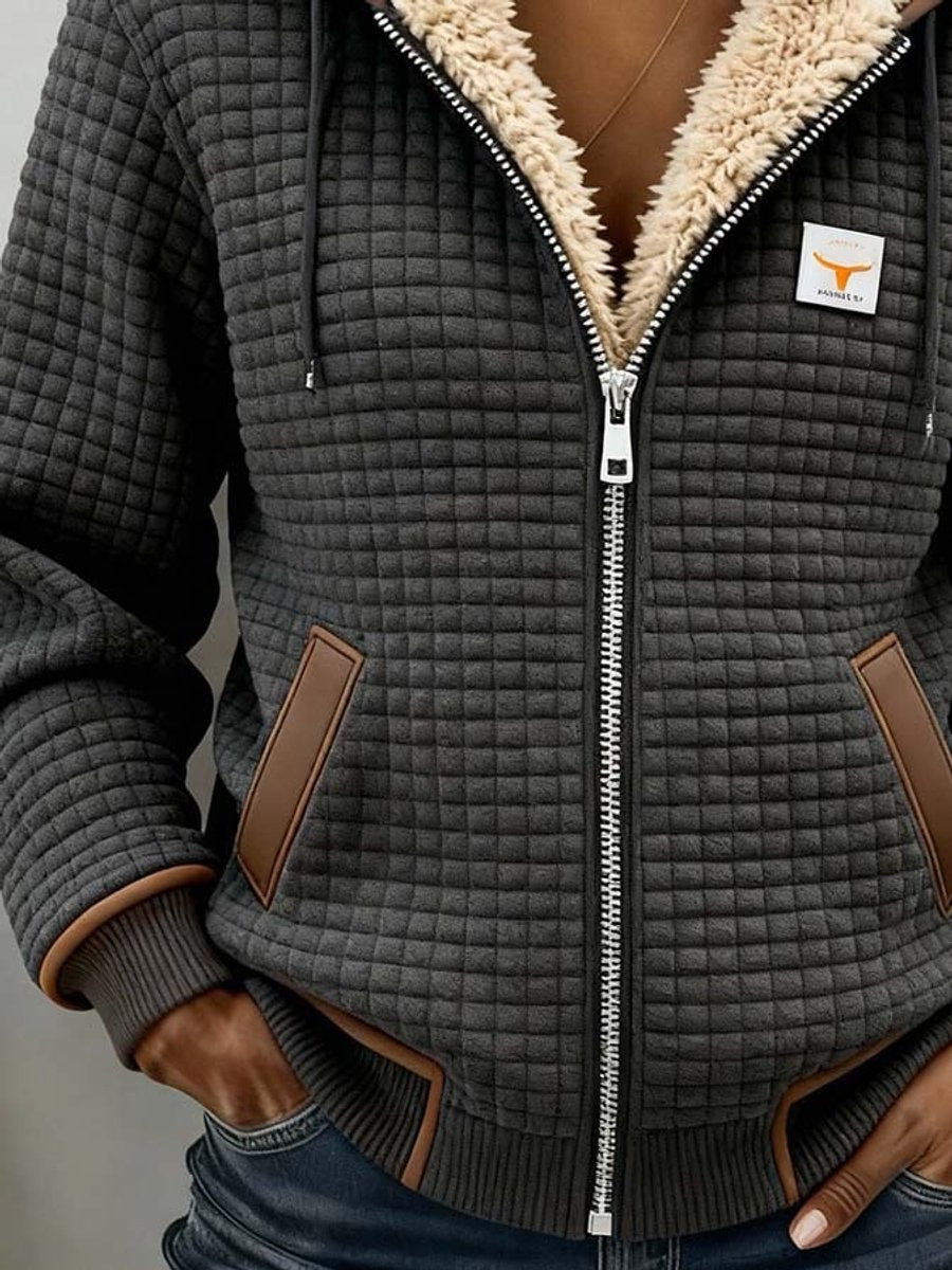 Chaqueta acolchada con forro de borrega