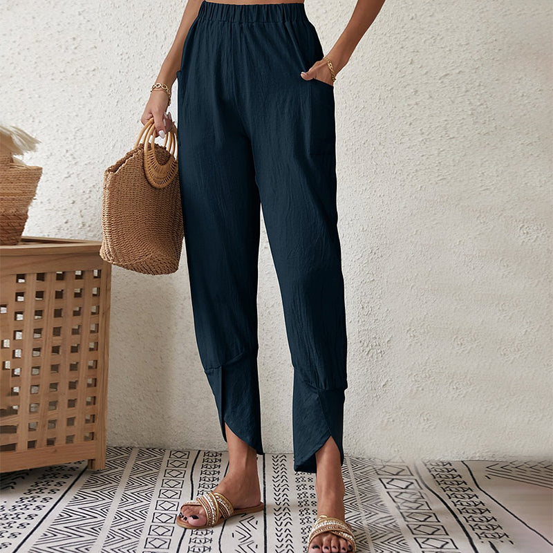 Pantalón con efecto desgastado