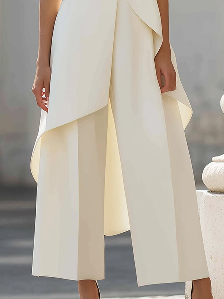 Conjunto de ceremonia con pantalón de pierna ancha