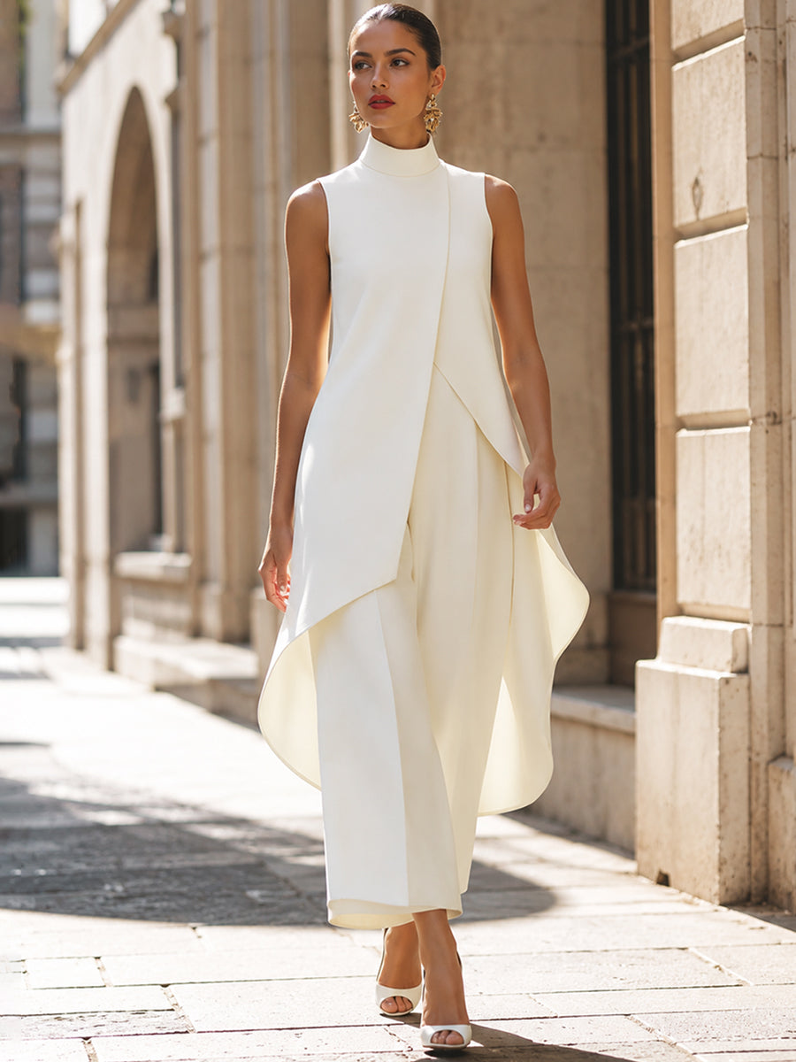 Conjunto de ceremonia con pantalón de pierna ancha