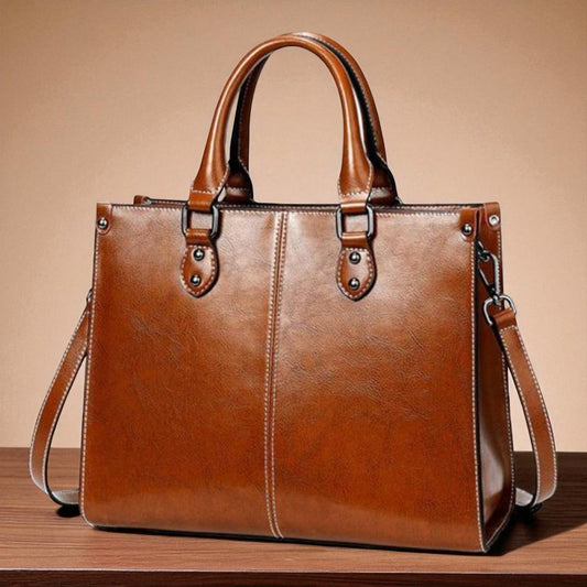 Bolsa tote de piel clásica