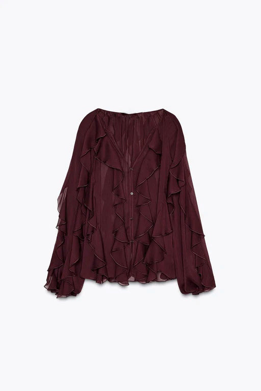 Blusa con volantes