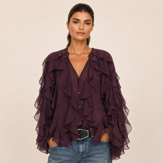 Blusa con volantes