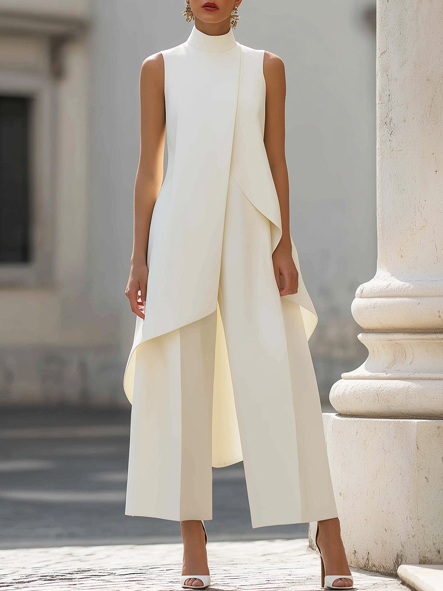 Conjunto de ceremonia con pantalón de pierna ancha