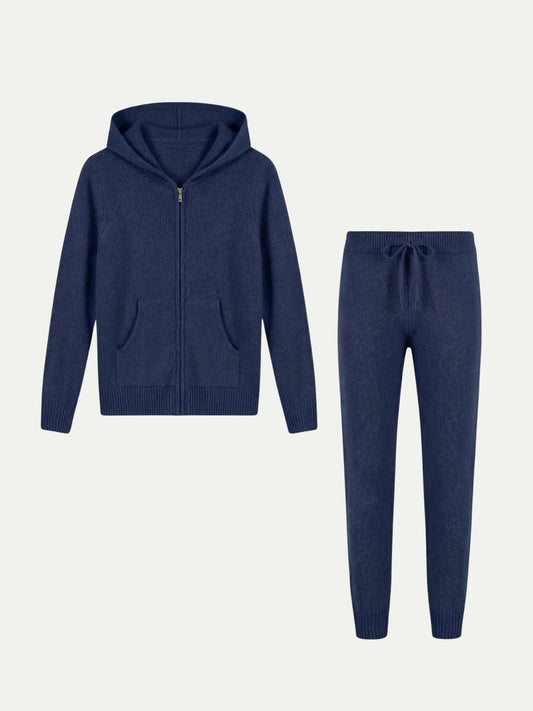 Noreli Signature Set Navy | Hooded Knit Set