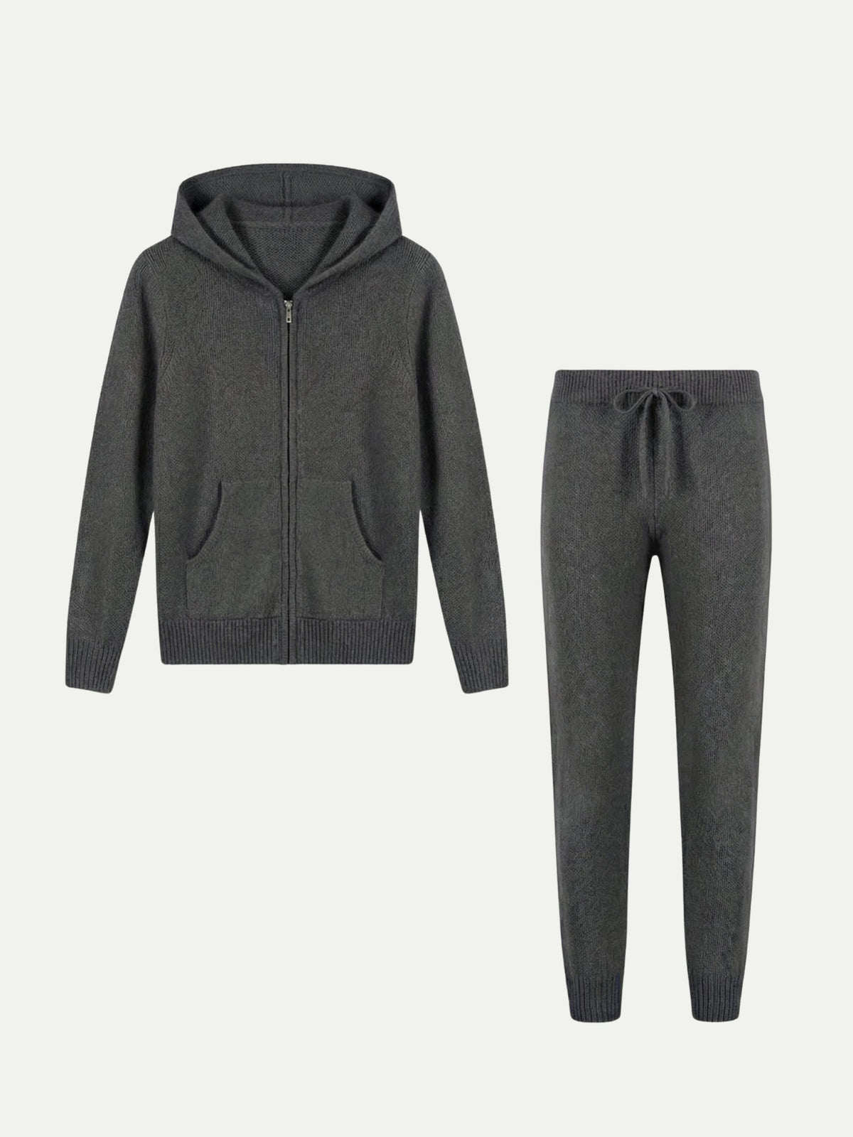 Noreli Signature Set Dark Grey | Hooded Knit Set