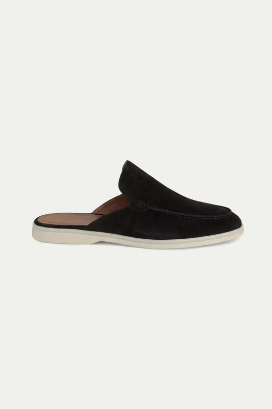 Suede Yacht Loafer Black | Slip-On Boat Loafer