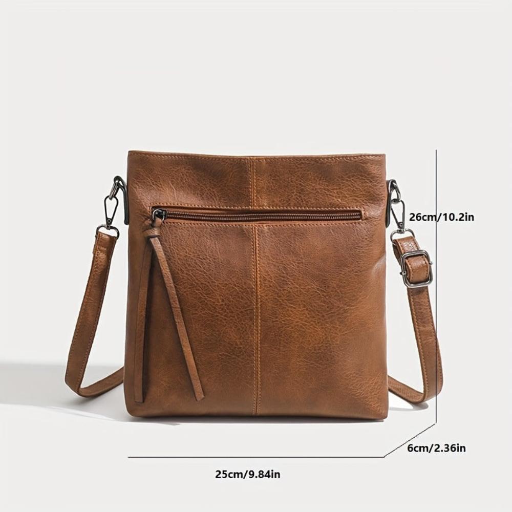 Bolsa de hombro retro cuadrada