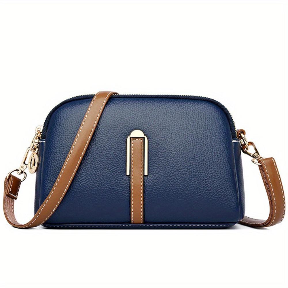 Bolsa de hombro con textura litchi